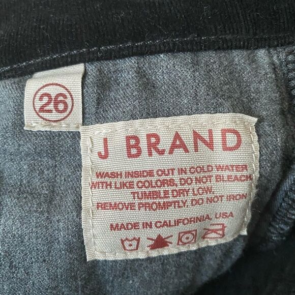 JBRAND Corduroy Pencil Leg Black Jeans - Picture 6 of 6